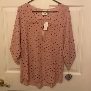 Pink Business Causal Blouse Shirt by JanetChung. Size is XL.